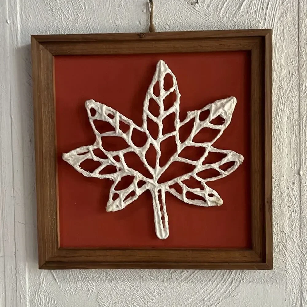 Place & Time 15x15 Framed Leaf Fall Decor